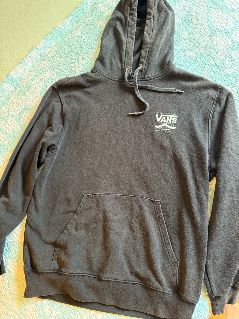 Vans Men's Black Logo Hoodie - Med